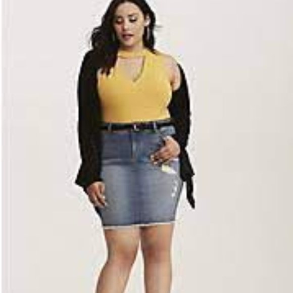 Torrid Denim Mini Skirt - Size 20 - Picture 1 of 9